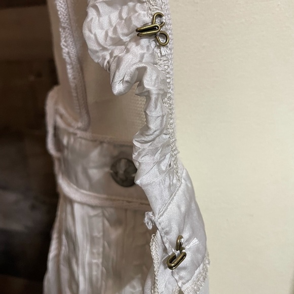 NWT Nicole Sabbatini Sweater • Size Large • Satin Gathered Trim • Unique Accents - Picture 4 of 9